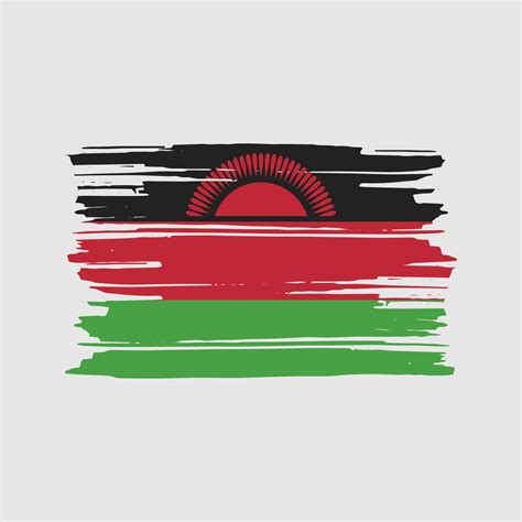 Malawi Flag Brush Vector. National Flag Design 11428831 Vector Art at ...