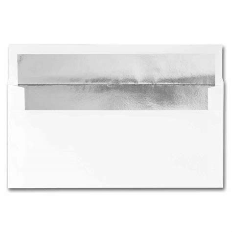 White Silver Foil Envelope, #10 Envelopes: The Image Shop