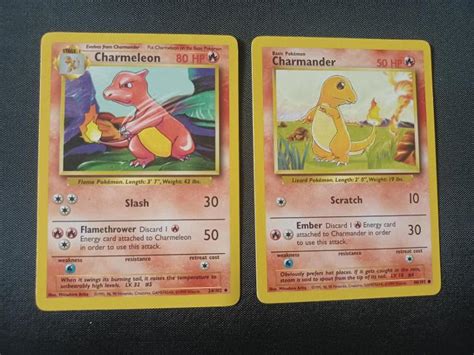 Charmander A Charmeleon Pokemon TCG Base Set Aukro