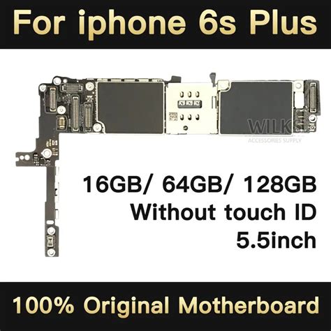 For Iphone 6s Plus Motherboard WITHOUT Touch ID Original Unlocked For