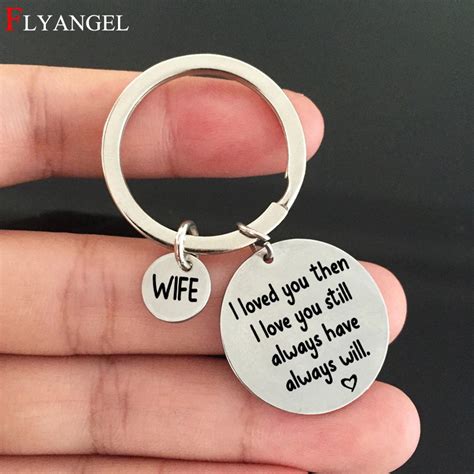 New Jewelry Stainles Key Chain For Couples Husband Wife T Keyring