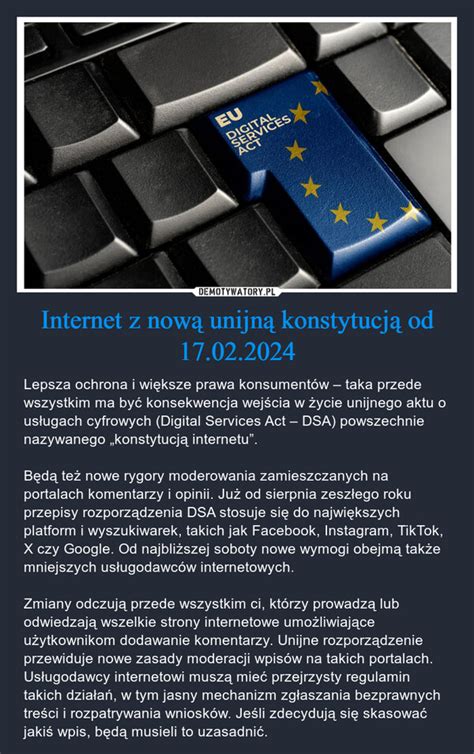 Internet z nową unijną konstytucją od 17 02 2024 Demotywatory pl