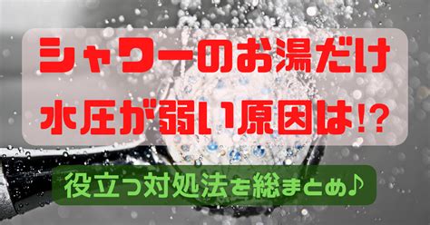 シャワーのお湯だけ水圧が弱い原因は⁉︎役立つ対処法を総まとめ♪ 水月ライフハック