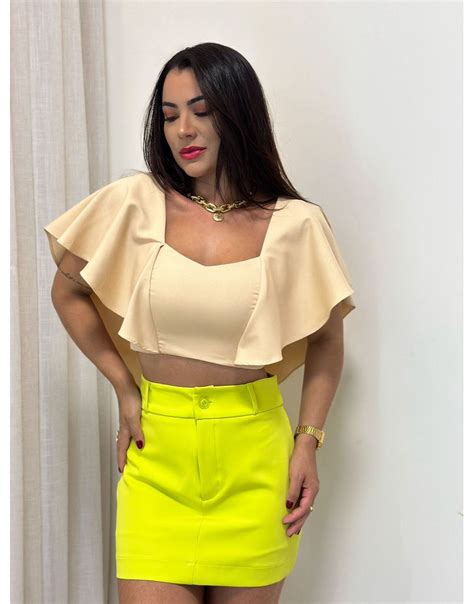 Cropped Maitê Nude Loja La Mina