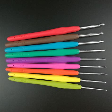 Pcs Set Aluminum Crochet Hooks Needles Kit Handle Crochet Hooks