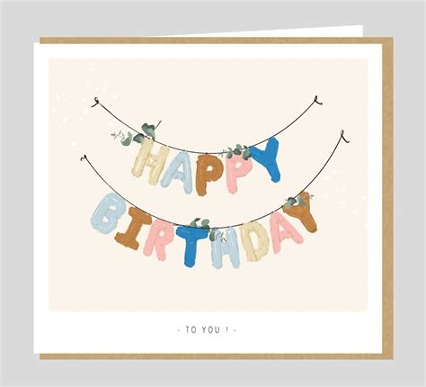 Studio Mie Wenskaart Happy Birthday To You Dubbele Kaart Envelop