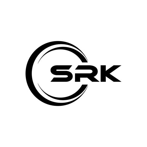 SRK letter logo design in illustration. Vector logo, calligraphy ...