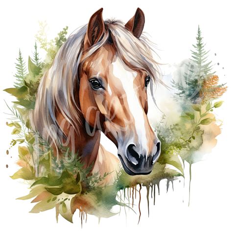 Watercolor Wild Horses Clipart, Western Clipart, High Quality JPG ...