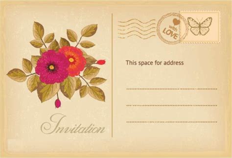 Free 20 Vintage Postcard Designs In Psd Vector Eps Indesign Ms