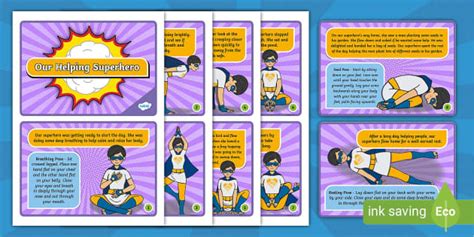 Superhero Yoga Story Flashcards L Enseignant A Fait