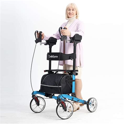 Buy OasisSpace Heavy Duty Upright Walker for 450 lb,Bariatric Upright Walker Rollator with Wide ...