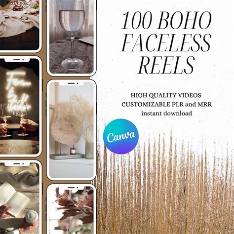 100 Faceless Boho Light Cream Aesthetic Instagram Tik Tok Reels Videos