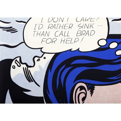 Drowning Girl, Roy Lichtenstein Screen Print | Chairish