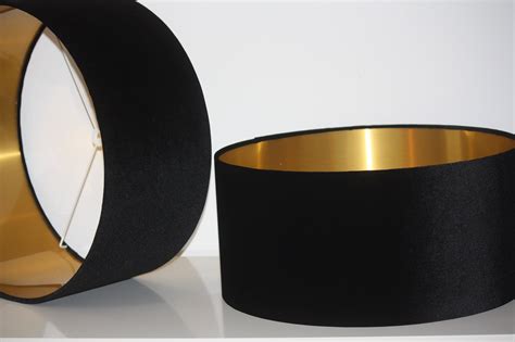 Black Velvet Lampshade With Brushed Gold Lining Etsy