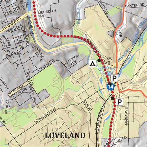 Loveland Section Map By Buckeye Trail Association Avenza Maps