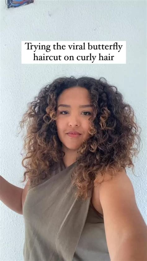 Viral Butterfly Haircut On Curly Hair Curly Hair Styles Thin Curly