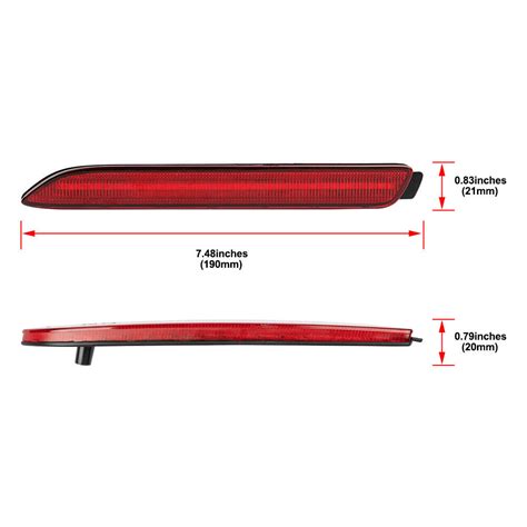 Rear Red Bumper Reflector Side Markers Lights For Lexus GX IS RC NX RX