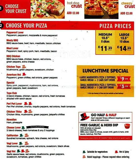 Tops Pizza Menu, Menu for Tops Pizza, Maida Vale, London - Zomato UK