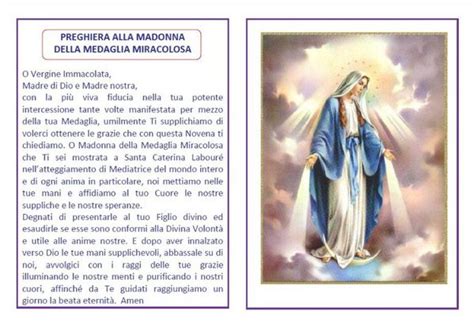 Novembre Inizio Novena Della Beata Vergine Maria Della Medaglia