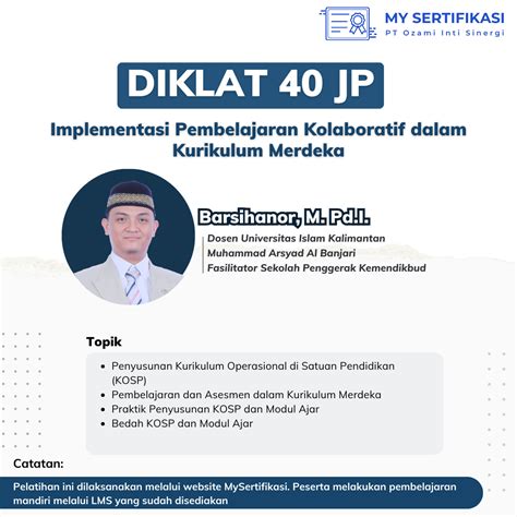 Diklat Penyusunan Kosp Dan Modul Ajar Kurikulum Merdeka