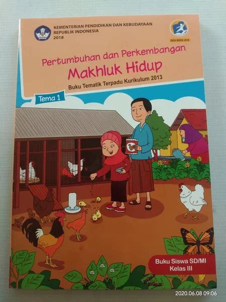 Detail Buku Tema 1 Kelas 3 Pertumbuhan Dan Perkembangan Makhluk Hidup