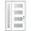 Frosted 4 Lite Fiberglass Smooth Door With Sidelite 51 X81 75