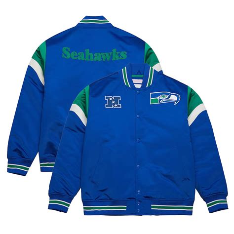 Royal Full-Snap Seattle Seahawks Heavyweight Satin Jacket