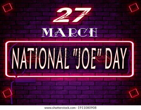 Happy National Joe Day March 27 Stock Illustration 1911080908