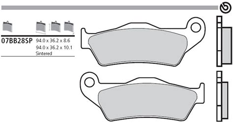 Brembo Brembo plaquettes de frein metal fritté jeu plaquettes de frein