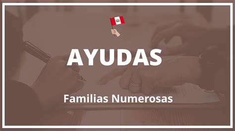 Ayudas Para Familias Numerosas Peru