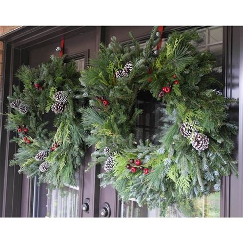 Brookdale Treeland Nurseries 28 In Fresh Christmas Wreath Set Of 2