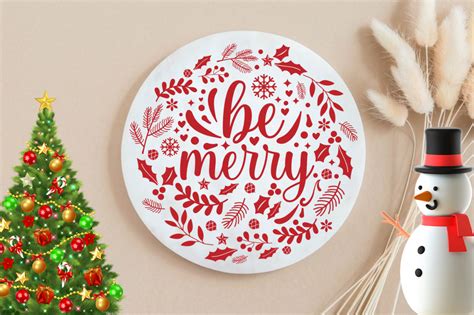 Christmas Round Sign Ornament Bundle By DESIGNS DARK TheHungryJPEG