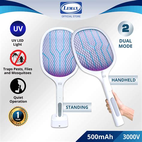 LEMAX 2 In 1 USB Rechargeable Insect Killer Standing UV LED Mosquito