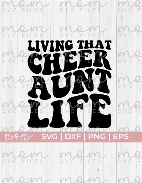 Cheer Aunt Svg Cheer Auntie Svg Cheer Aunt Png Living That Etsy