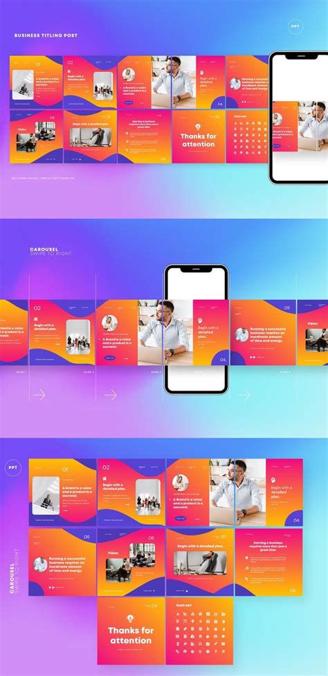 Business Instagram Carousel Template Pptx