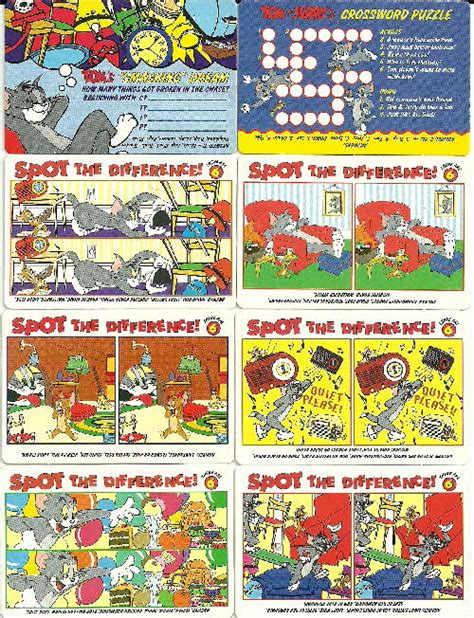 1998 Tom Jerry Sticker Set Issued In Kelloggs Coco Pops