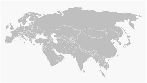 Blank Eurasia Map, HD Png Download , Transparent Png Image - PNGitem