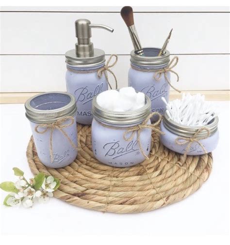 Mason Jar Bathroom Decor Jar Decor Bathroom Sets Diy Bathroom