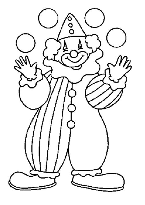 Coloriage Cirque Clown Jongleur