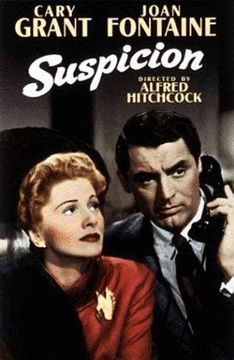 The Movie Poster For Suspicion Starring Actors Cary Fontaine And Joan