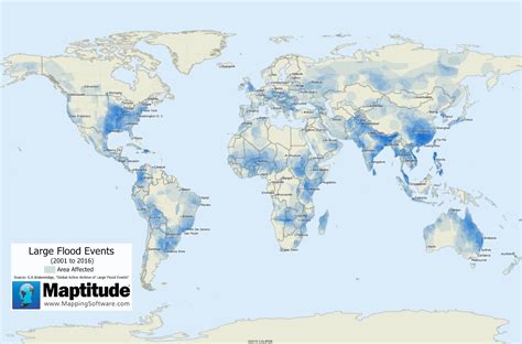 Maptitude Map Large Flood Events