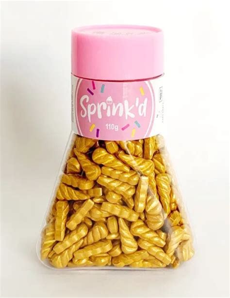 Cake Sprinkles 16Mm Unicorn Horns Gold 110G Edible Cupcakes Topper