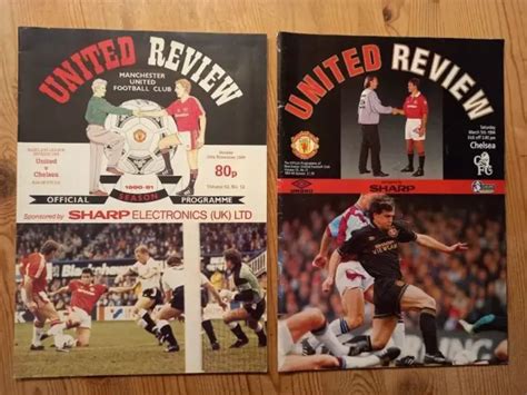 COLLECTION OF MANCHESTER United v Chelsea Programmes/Ticket Stubs £9.00 ...