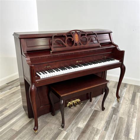 Weber Console Piano In Satin Cherry 1956112 Graves Piano