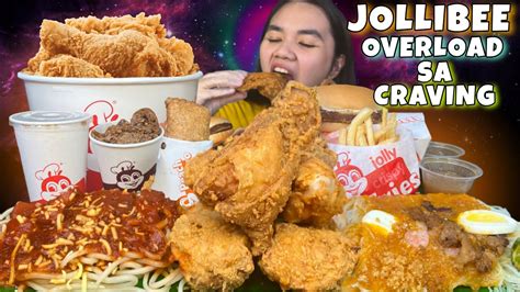 Jollibee Overload Sa Craving Mukbang Chickenjoy Palabok Spaghetti