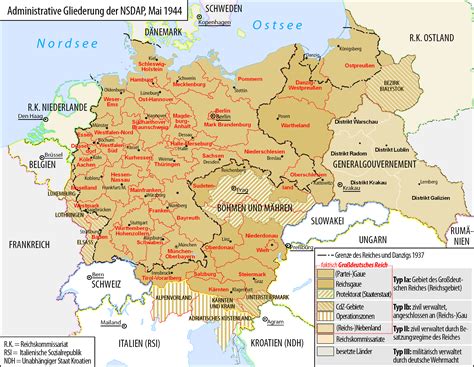 Administrative Division Of The German Third Reich Full Size