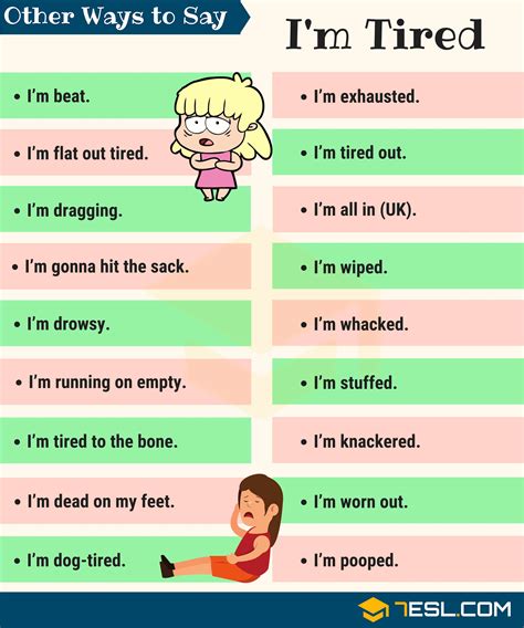 Other Ways to Say I’m Hungry and I’m Tired