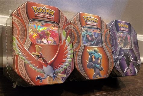 Pokemon TCG Mysterious Powers Tins 2017 Ho Oh GX Necrozma GX