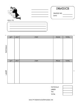 Printable Roof Repair Invoice Template Psd File With Roof Repair