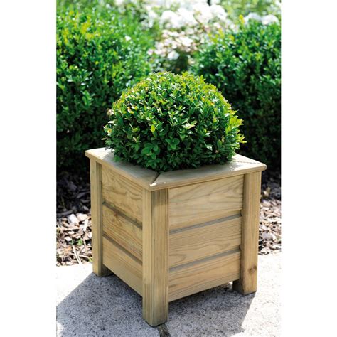 Bac à Fleurs En Bois Carré 16 L Avec Rebords Amélie 30 Bricozor